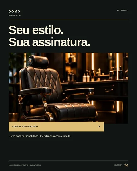 Conceito de post para barbearia
