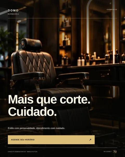 Mais que corte. Cuidado. — conceito demonstrativo