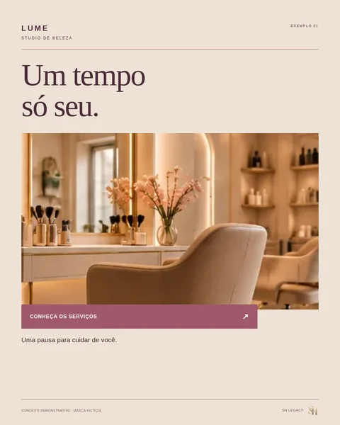 Conceito de post para studio de beleza