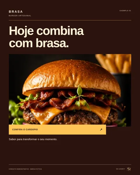 Conceito de post para hamburgueria